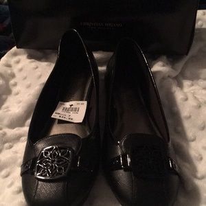 Black flats size 7 new